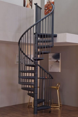 Винтовая интерьерная лестница из стали Rondo Color 120 см